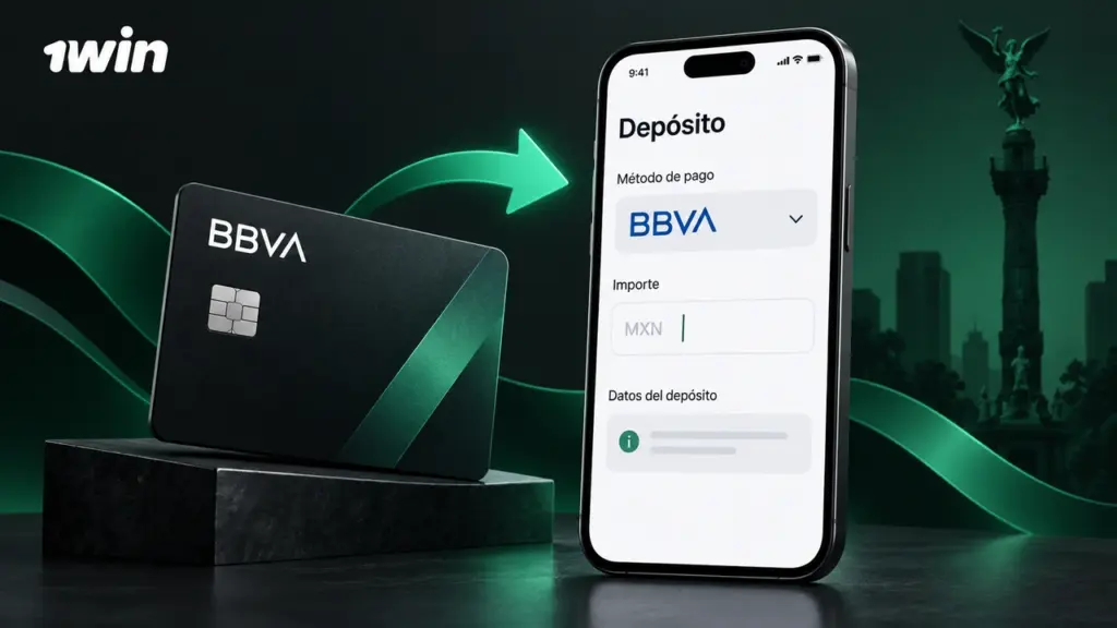 Ilustración de pagos de 1win para México